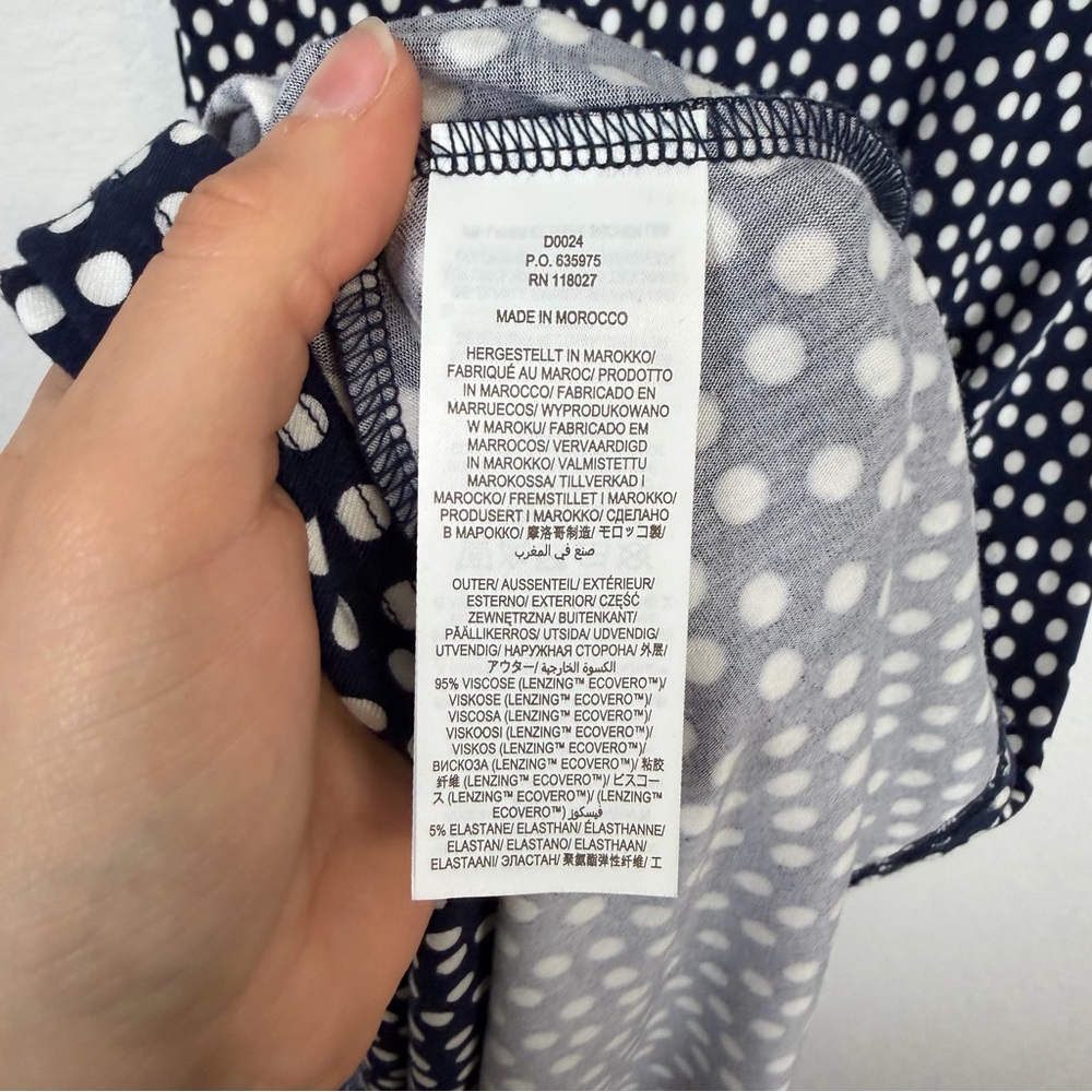 Boden Eva Jersey Midi Dress French Navy Spot 8 - Picture 6 of 8